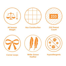 Load image into Gallery viewer, WHITE GOOSE FEATHER | DUVET