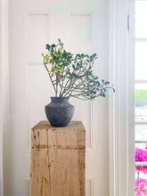 Load image into Gallery viewer, Senna Terracotta Vase – Flared Neck, Charcoal Finish