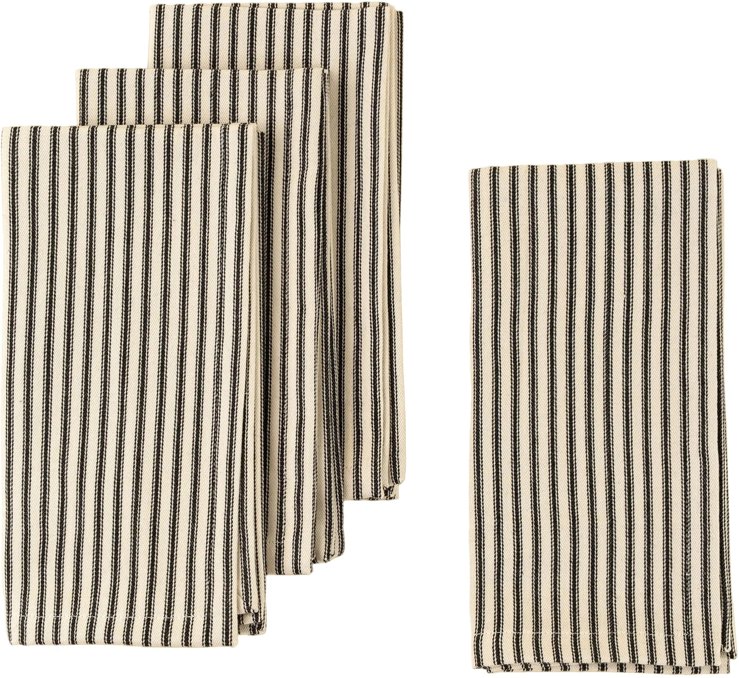 BLACK TICKING NAPKINS
