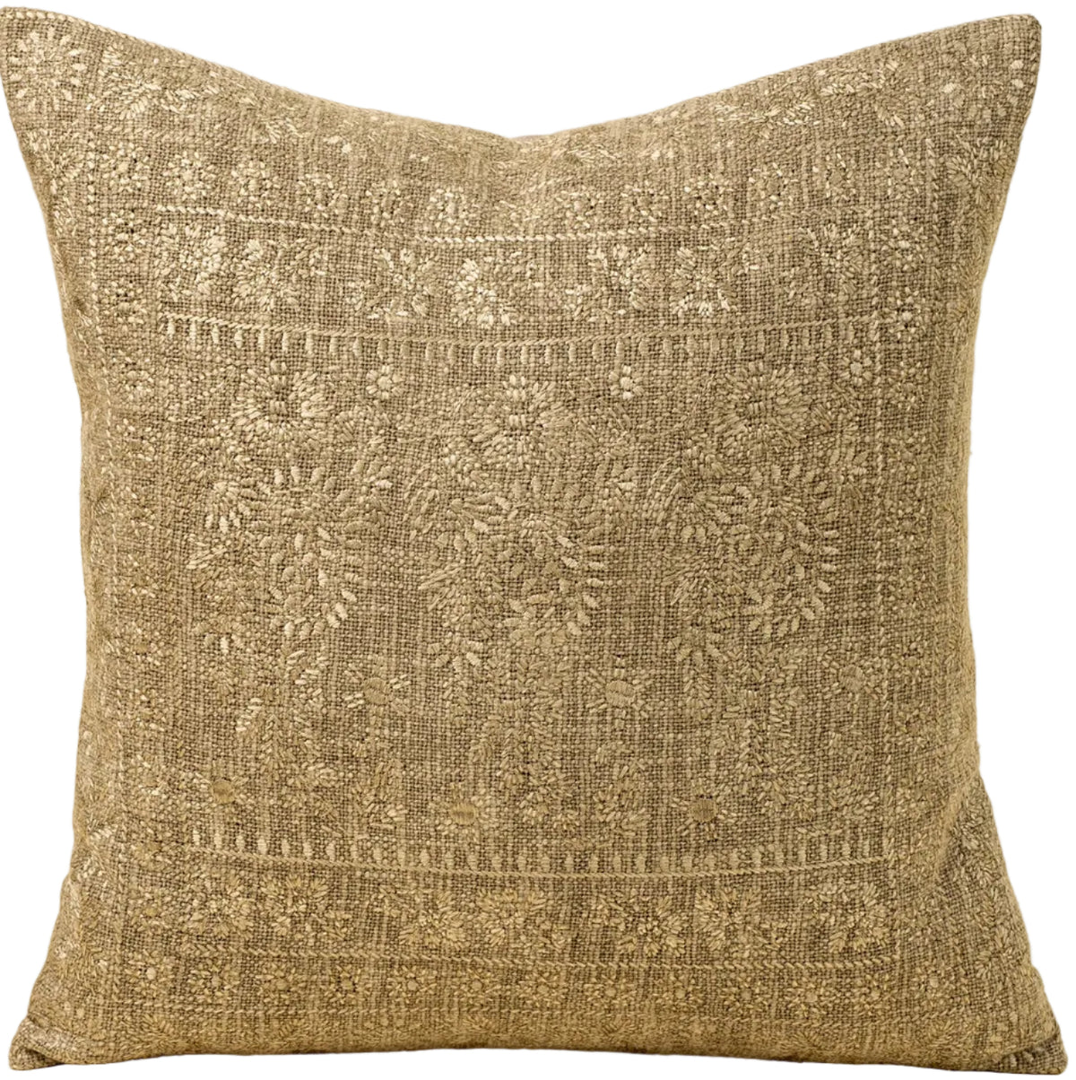NISHA | SAGE EMBROIDERED BLOCK PRINT