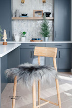 Load image into Gallery viewer, Dark Grey Icelandic Sheepskin Chair Pad