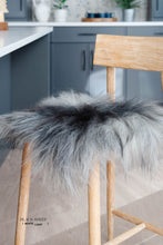 Load image into Gallery viewer, Dark Grey Icelandic Sheepskin Chair Pad