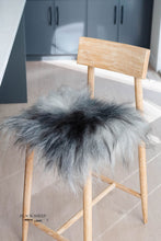 Load image into Gallery viewer, Dark Grey Icelandic Sheepskin Chair Pad