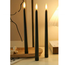 Load image into Gallery viewer, ILLUMIN FLICKERING TAPER | BLACK LED | 6PK