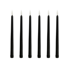 Load image into Gallery viewer, ILLUMIN FLICKERING TAPER | BLACK LED | 6PK