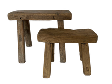 Load image into Gallery viewer, Antique Elm Stool