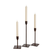 Load image into Gallery viewer, CANDLESTICK HOLDER | LEATHER METAL
