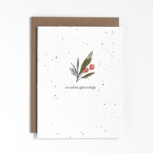 Load image into Gallery viewer, Plantable Holiday Card - Seasons Greetings