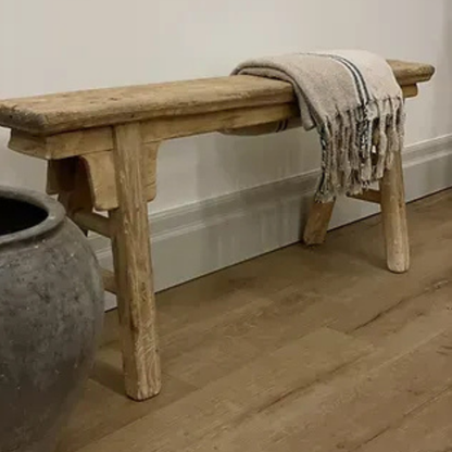Hazel Vintage Wood Bench