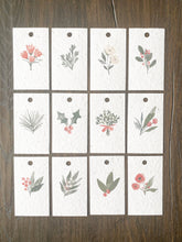 Load image into Gallery viewer, Plantable Gift Tags - Holiday Florals
