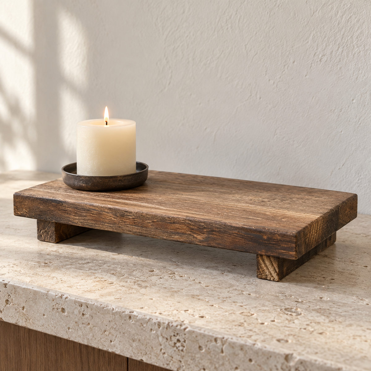 WOOD RISER | DARK STAIN