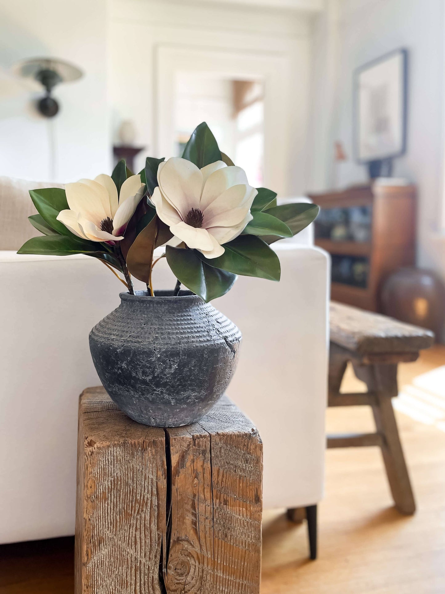 Kaela Terracotta Vase – Wide Body with Ridged Neck