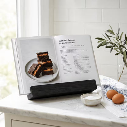 WOOD BOOK STAND | BLACK STAIN