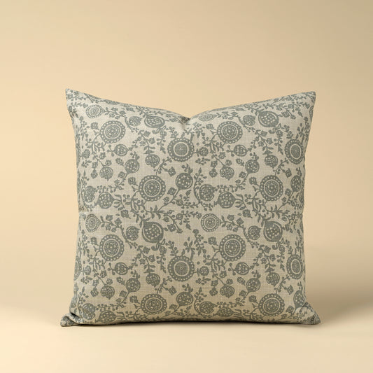 POMEGRANATE SLATE BLUE | BLOCK PRINT
