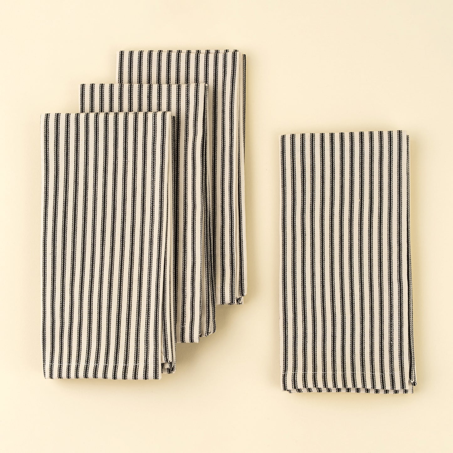 BLACK TICKING NAPKINS