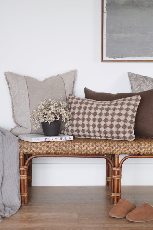 LUMBAR | CHECK WEAVE BROWN