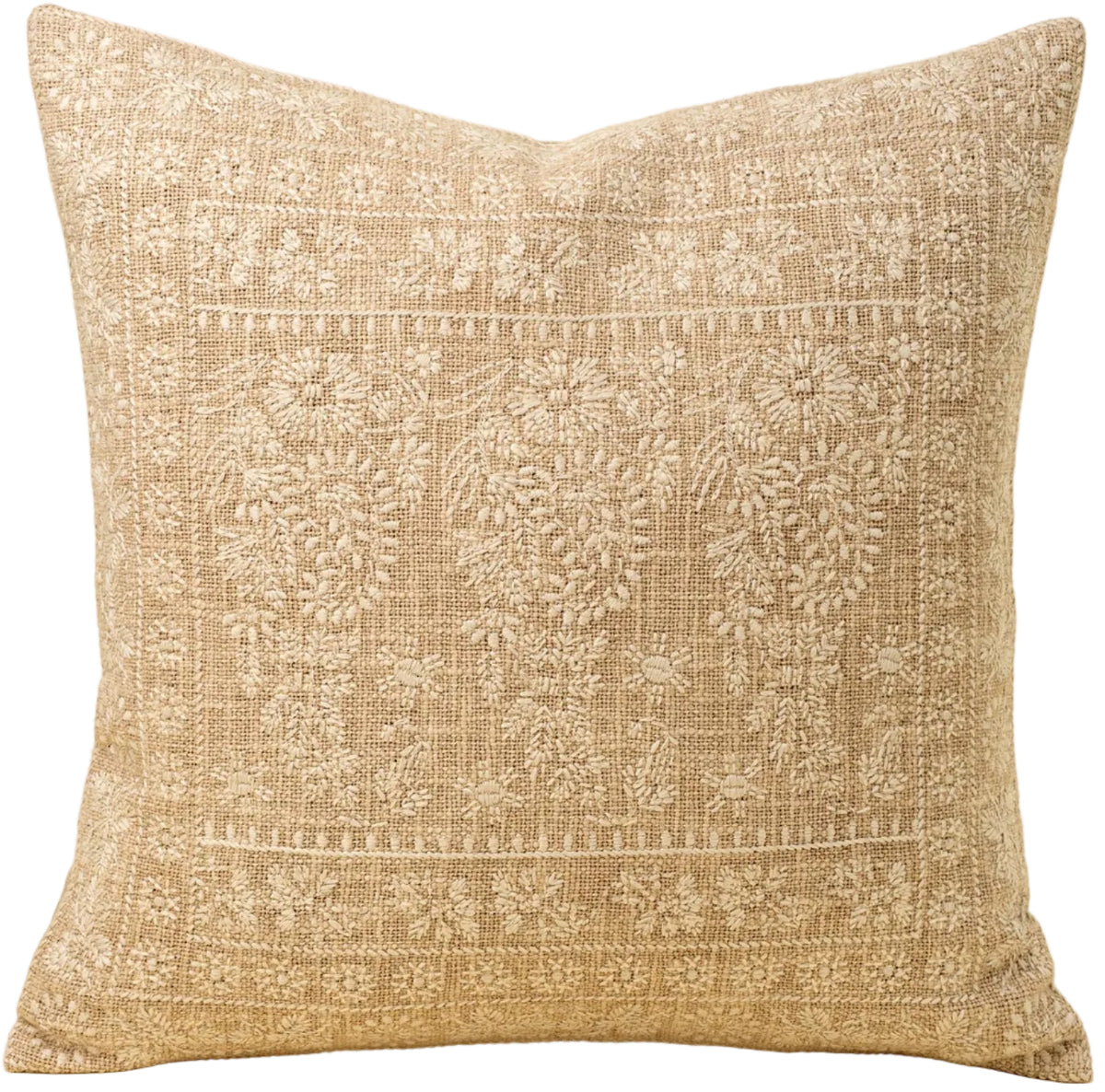 NISHA | IVORY EMBROIDERED BLOCK PRINT