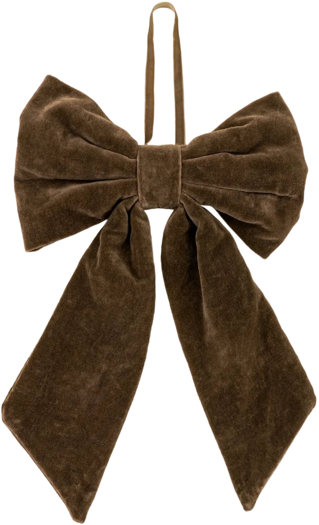 Velvet Bow Hanging L | Chocolate