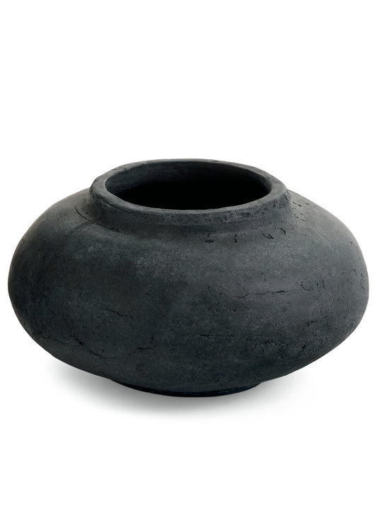 BURNT TERRACOTTA VASE