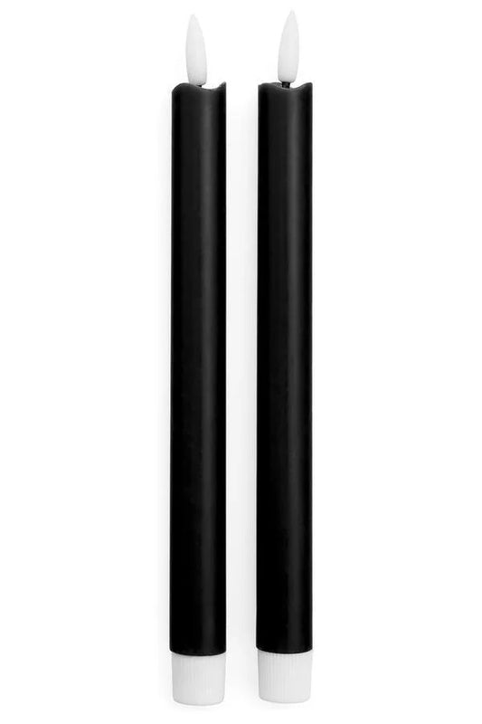 LED TAPER CANDLES, BLACK