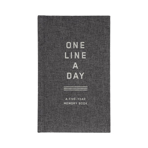 Charcoal Canvas One Line a Day: A Five-Year Memory Book