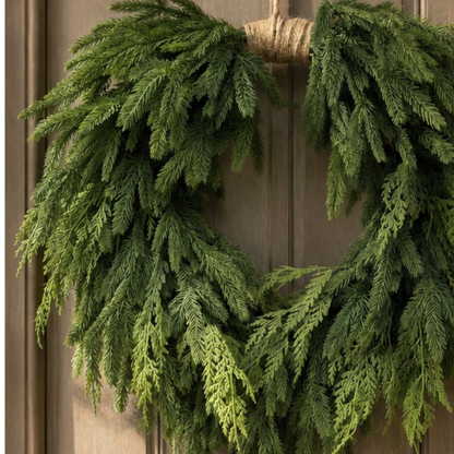 SPRUCE & CEDAR  | 26" HEART WREATH