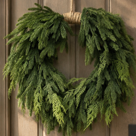 SPRUCE & CEDAR  | 26" HEART WREATH