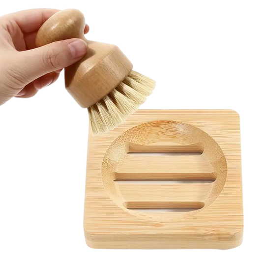 Bamboo Brush With Tray