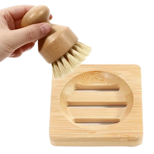 Bamboo Brush With Tray