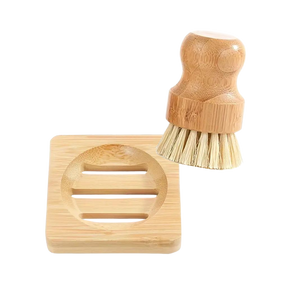 Bamboo Brush With Tray