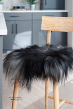 Load image into Gallery viewer, Dark Grey Icelandic Sheepskin Chair Pad
