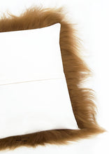 Load image into Gallery viewer, Rectangular Brown Icelandic Sheepskin Pillow Cover
