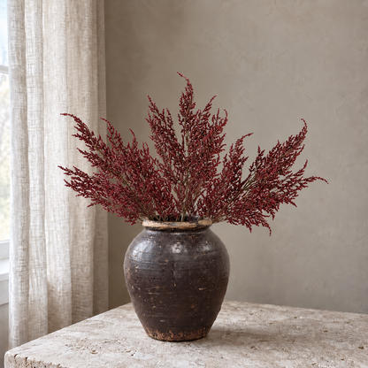 Flocked | Burgundy