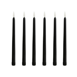 ILLUMIN FLICKERING TAPER | BLACK LED | 6PK