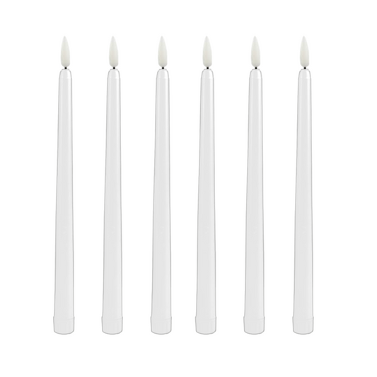 ILLUMIN FLICKERING TAPER | WHITE LED | 6PK