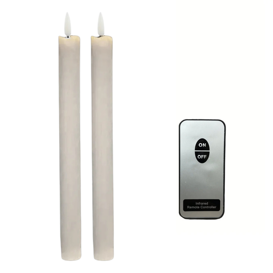 ILLUMIN WAX TAPER | IVORY | 2PK