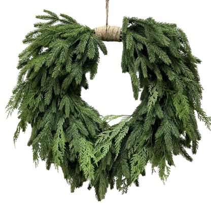 SPRUCE & CEDAR  | 26" HEART WREATH