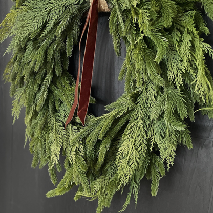 SPRUCE & CEDAR  | 26" HEART WREATH