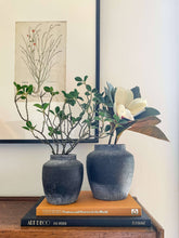 Load image into Gallery viewer, Anera Terracotta Vase – Tall Rounded Charcoal Form
