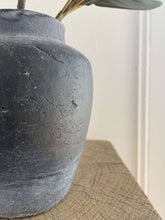 Load image into Gallery viewer, Anera Terracotta Vase – Tall Rounded Charcoal Form

