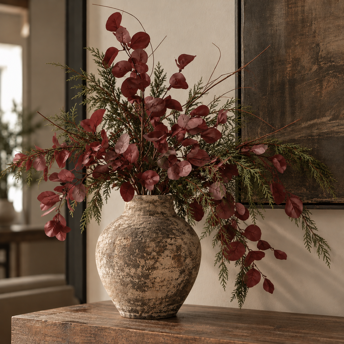 Burgundy Eucalyptus Stem