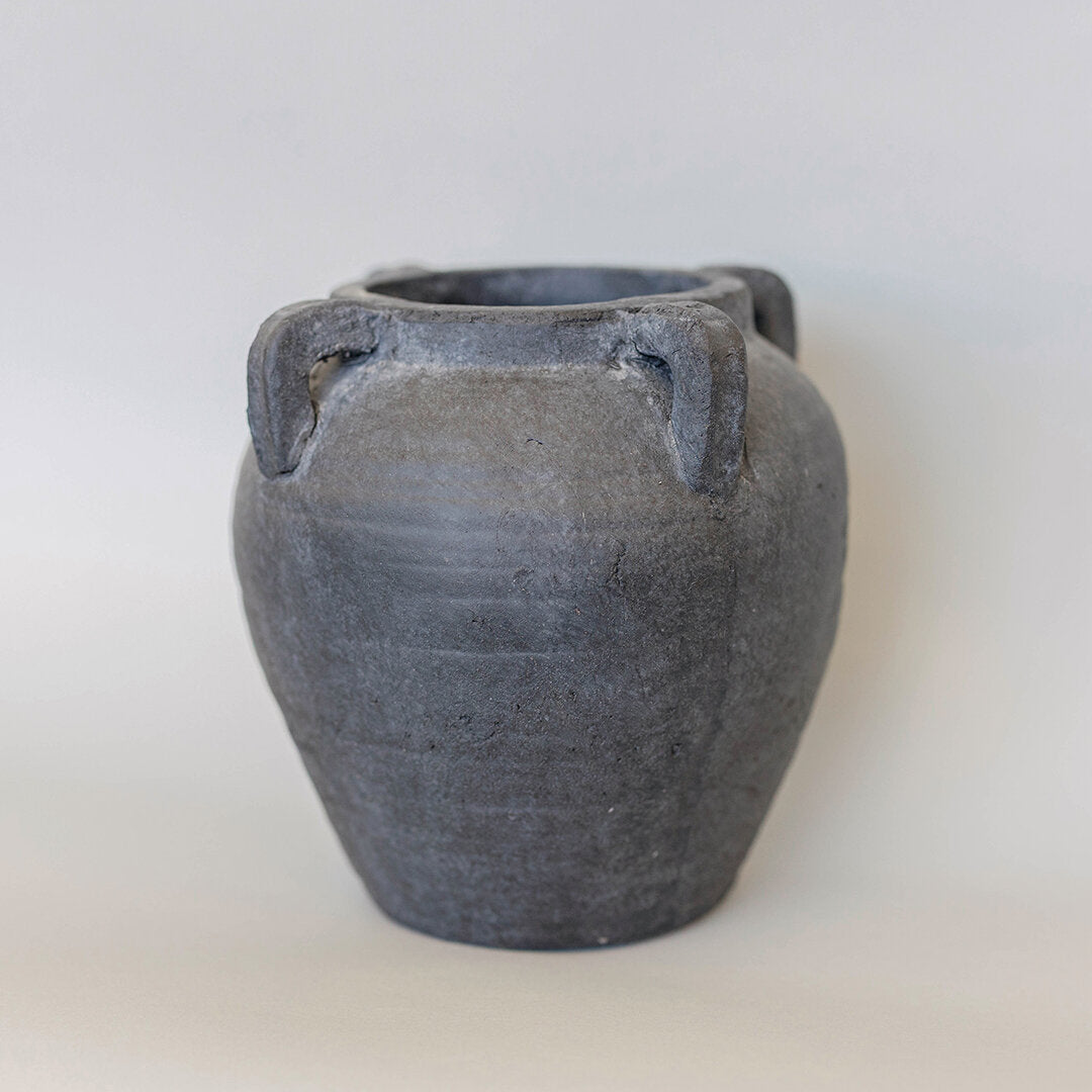 Burnt Terracotta Vase With Handles