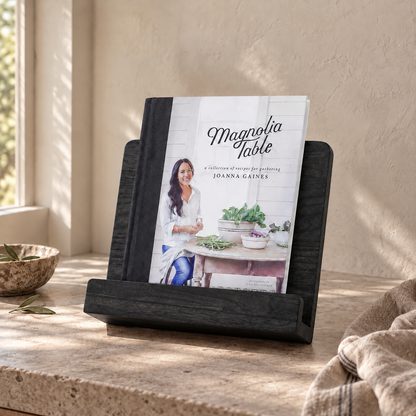WOOD BOOK STAND | BLACK STAIN