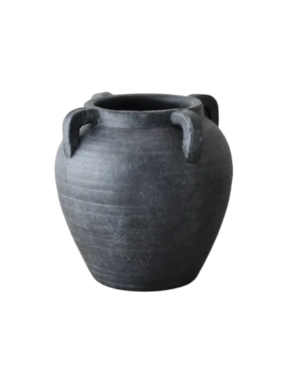 Burnt Terracotta Vase With Handles