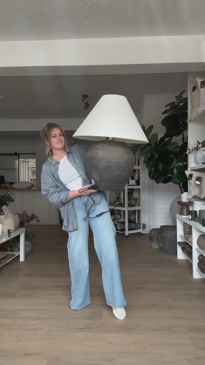 Louis I Vintage Pot Lamp - Empire Shade