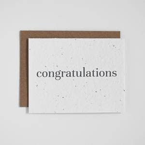 Plantable Greeting Card - Congratulations - Classic