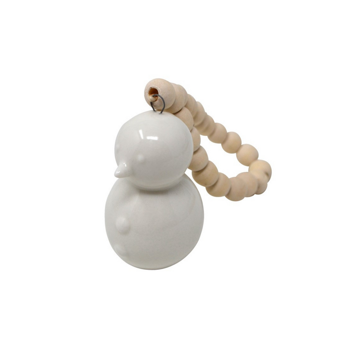 WOOD BEADS | SNOWMAN