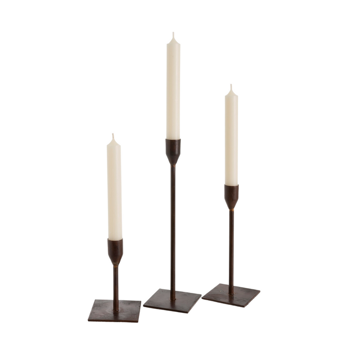 CANDLESTICK HOLDER | LEATHER METAL