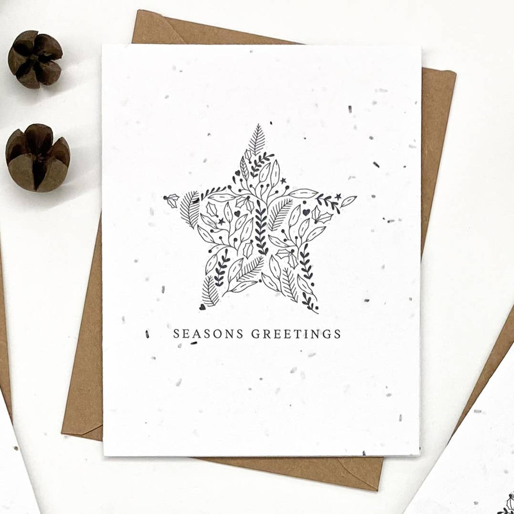 Plantable Greeting Card - Holiday - Star