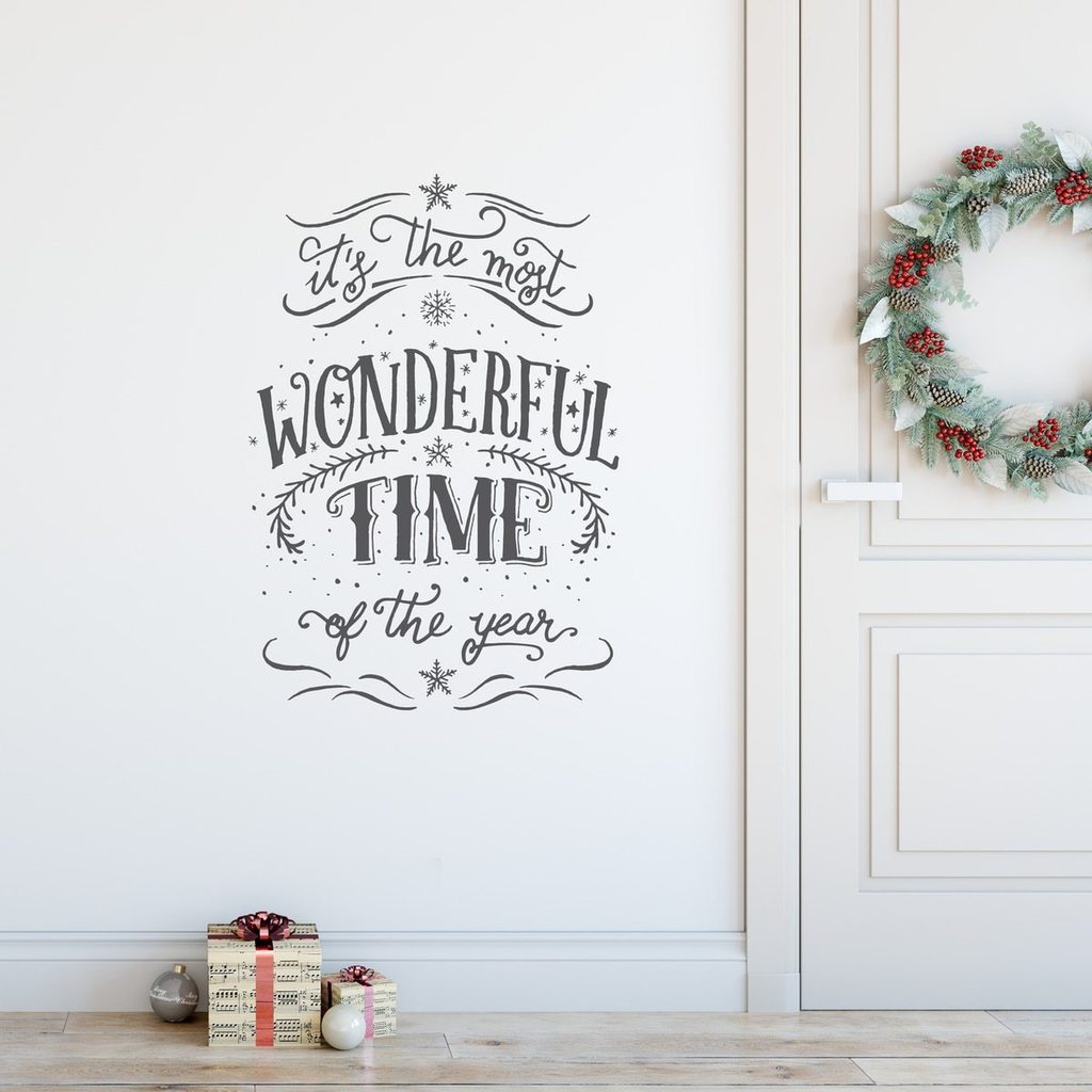 WALL DECAL |  Most Wonderful Time of the Year in Black